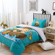 3D Elephant Boat Blue Cartoon Quilt Cover Set Bedding Set Duvet Cover Pillowcases 217- Jess Art Decoration