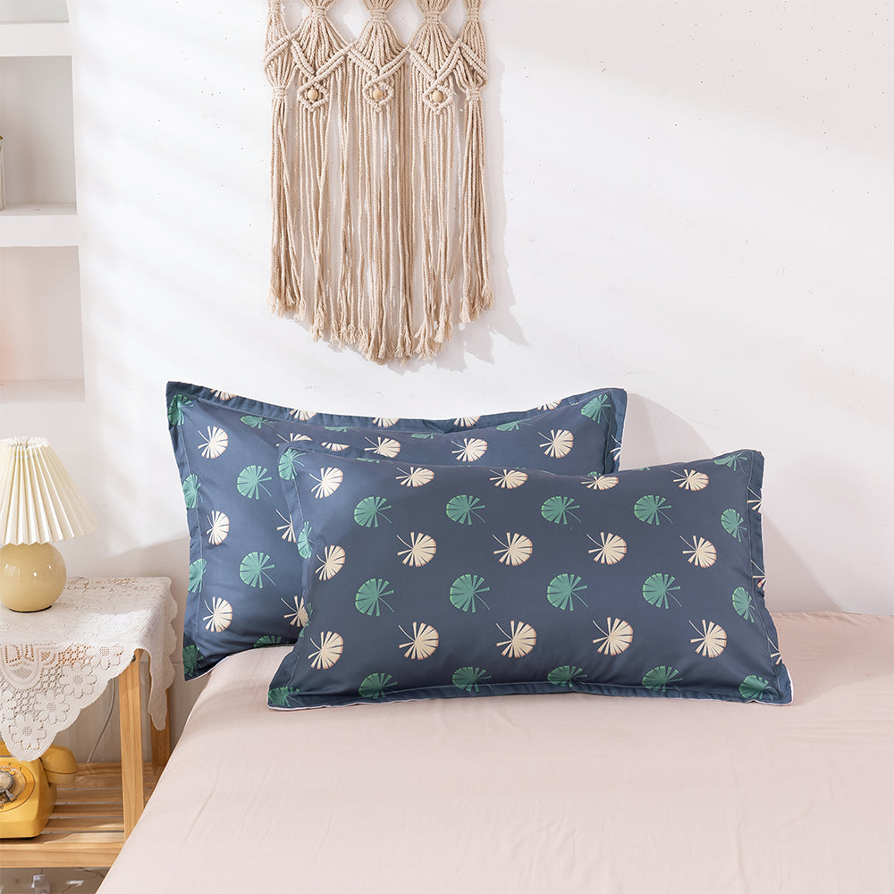 3D Leaves Pattern Blue Quilt Cover Set Bedding Set Duvet Cover Pillowcases 405- Jess Art Decoration