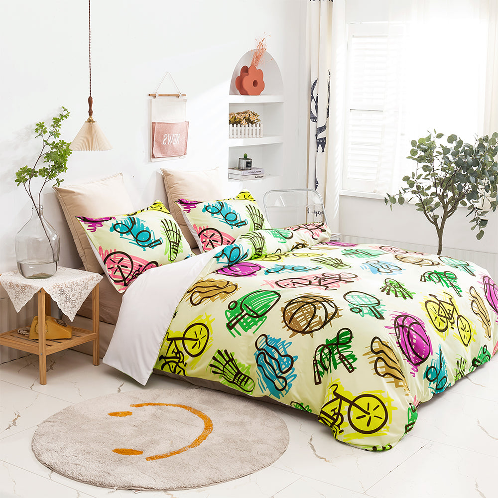 3D Basketball Bike Jump Rope Dumbbells Pattern Quilt Cover Set Bedding Set Duvet Cover Pillowcases 456- Jess Art Decoration