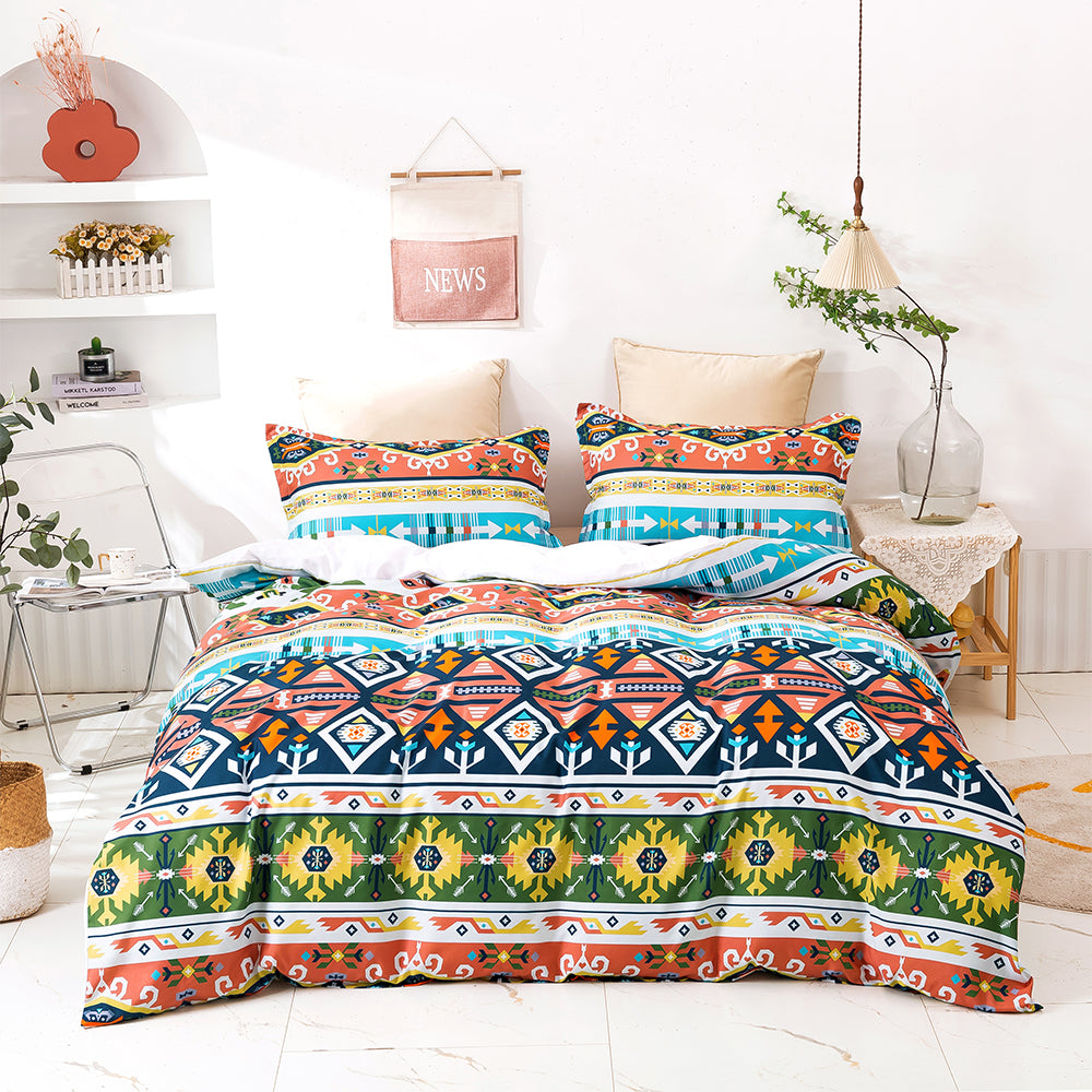 3D Ethnic Style Pattern Quilt Cover Set Bedding Set Duvet Cover Pillowcases 458- Jess Art Decoration