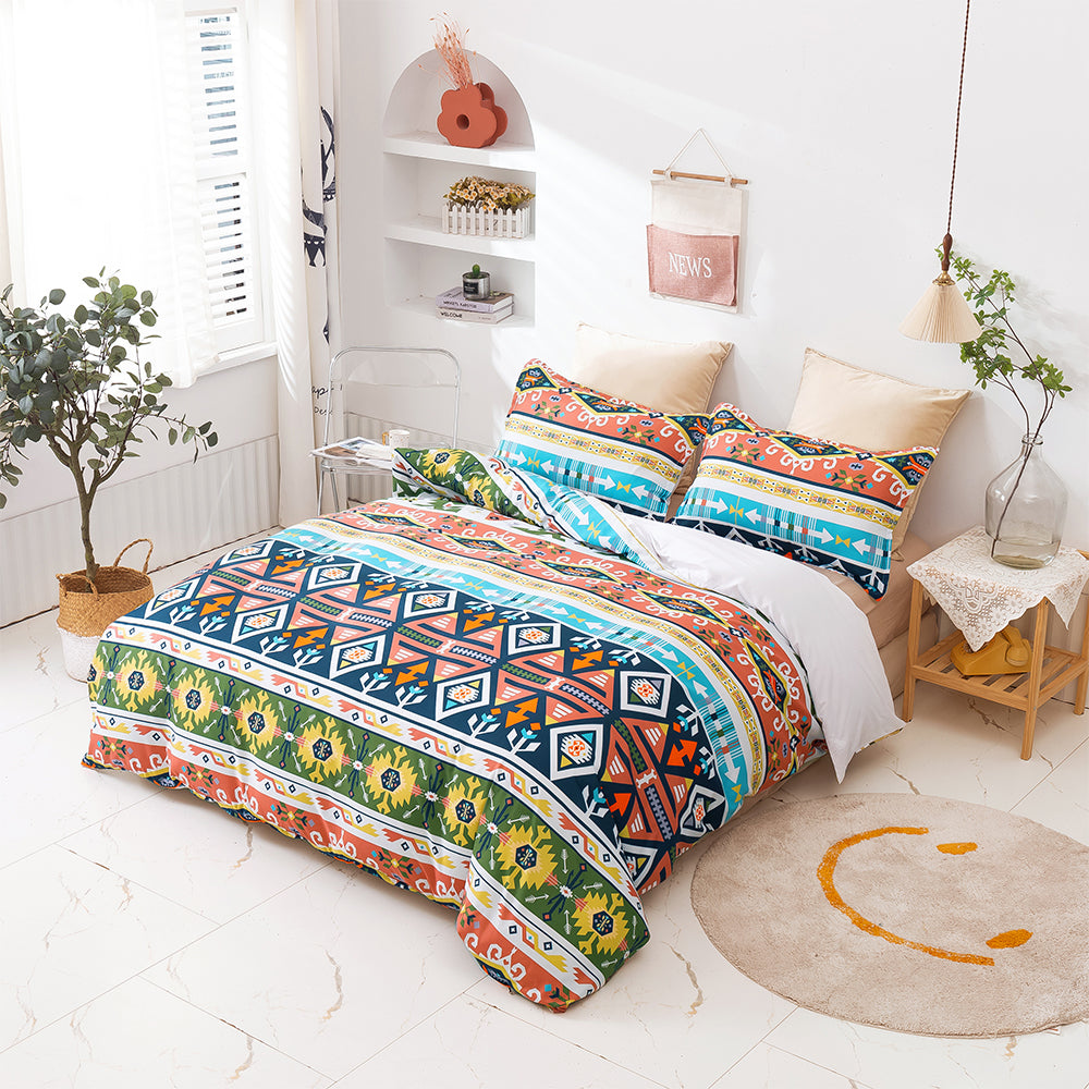 3D Ethnic Style Pattern Quilt Cover Set Bedding Set Duvet Cover Pillowcases 458- Jess Art Decoration