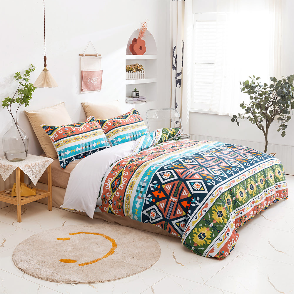 3D Ethnic Style Pattern Quilt Cover Set Bedding Set Duvet Cover Pillowcases 458- Jess Art Decoration