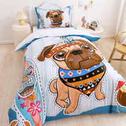 3D Dog Skateboard Colorful Cartoon Quilt Cover Set Bedding Set Duvet Cover Pillowcases 227- Jess Art Decoration