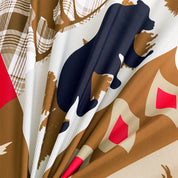 3D Deer Pine Tree Red Golden Christmas Quilt Cover Set Bedding Set Duvet Cover Pillowcases 464- Jess Art Decoration