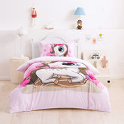 3D Unicorn Pink Cartoon Quilt Cover Set Bedding Set Duvet Cover Pillowcases 228- Jess Art Decoration