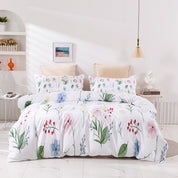 3D Floral Leaves Pattern Quilt Cover Set Bedding Set Duvet Cover Pillowcases 416- Jess Art Decoration