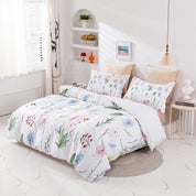 3D Floral Leaves Pattern Quilt Cover Set Bedding Set Duvet Cover Pillowcases 416- Jess Art Decoration