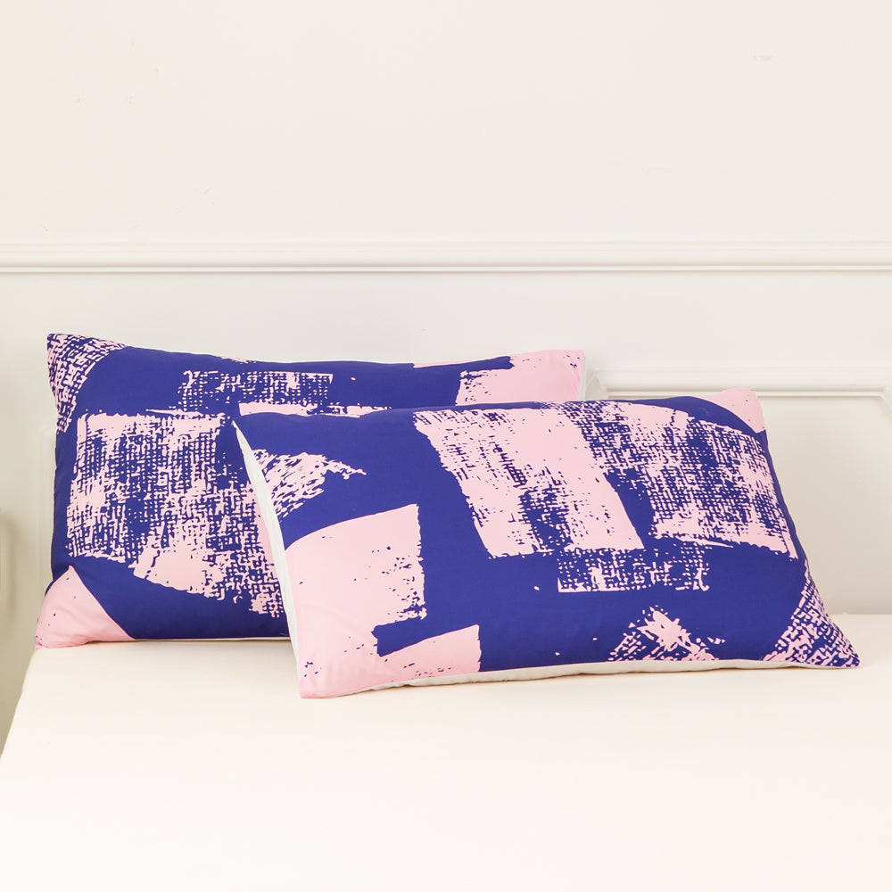 3D Pink Geometric Blue Pattern Quilt Cover Set Bedding Set Duvet Cover Pillowcases 606- Jess Art Decoration