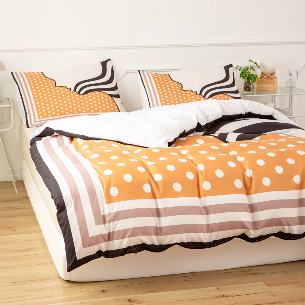 3D Abstract Figure Yellow Quilt Cover Set Bedding Set Duvet Cover Pillowcases 607- Jess Art Decoration