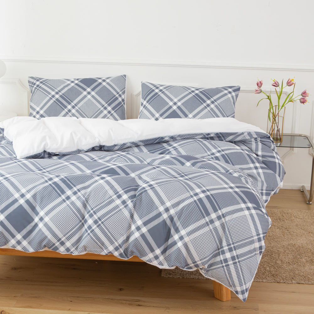 3D Grey Grid Geometric Quilt Cover Set Bedding Set Duvet Cover Pillowcases 617- Jess Art Decoration