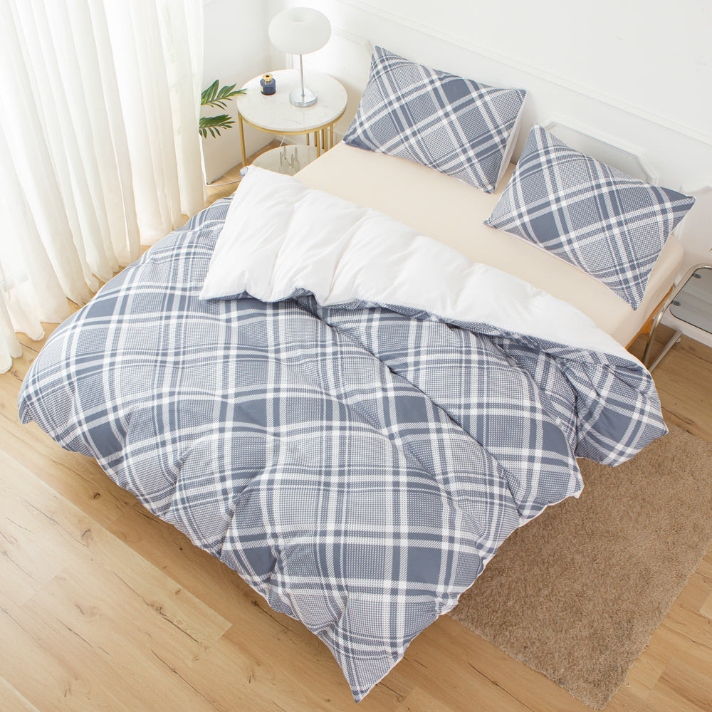 3D Grey Grid Geometric Quilt Cover Set Bedding Set Duvet Cover Pillowcases 617- Jess Art Decoration