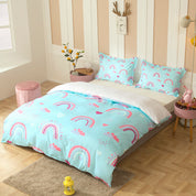 3D Blue Rainbow Pattern Quilt Cover Set Bedding Set Duvet Cover Pillowcases 466- Jess Art Decoration