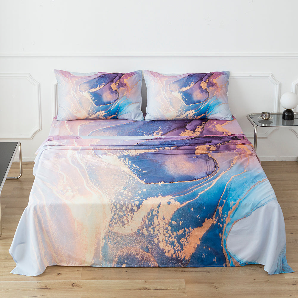 3D Watercolor Marble Quilt Cover Set Bedding Set Duvet Cover Pillowcases 710- Jess Art Decoration