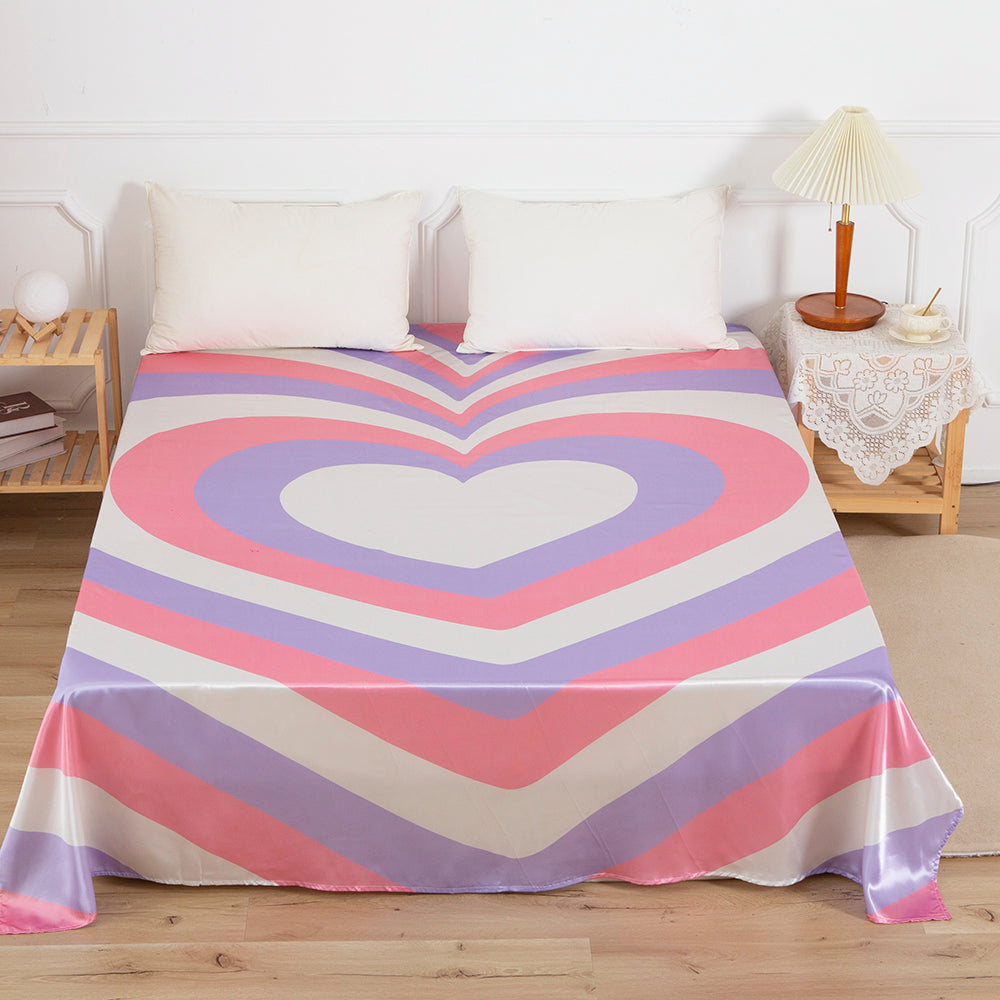 3D Pink Purple Heart Love Quilt Cover Set Bedding Set Duvet Cover Pillowcases 716- Jess Art Decoration