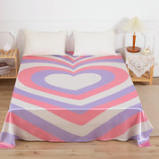 3D Pink Purple Heart Love Quilt Cover Set Bedding Set Duvet Cover Pillowcases 716- Jess Art Decoration