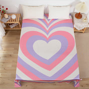 3D Pink Purple Heart Love Quilt Cover Set Bedding Set Duvet Cover Pillowcases 716- Jess Art Decoration