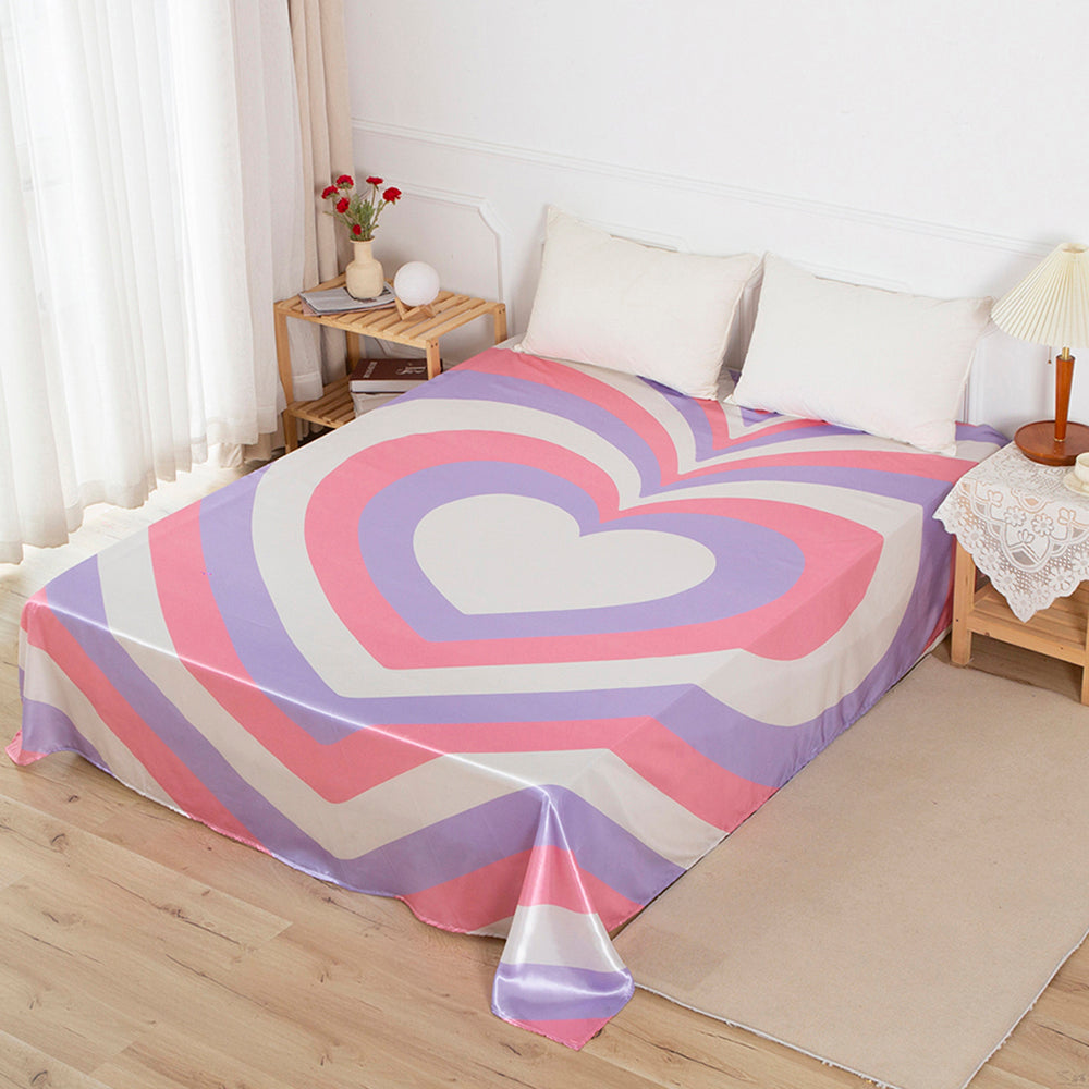 3D Pink Purple Heart Love Quilt Cover Set Bedding Set Duvet Cover Pillowcases 716- Jess Art Decoration
