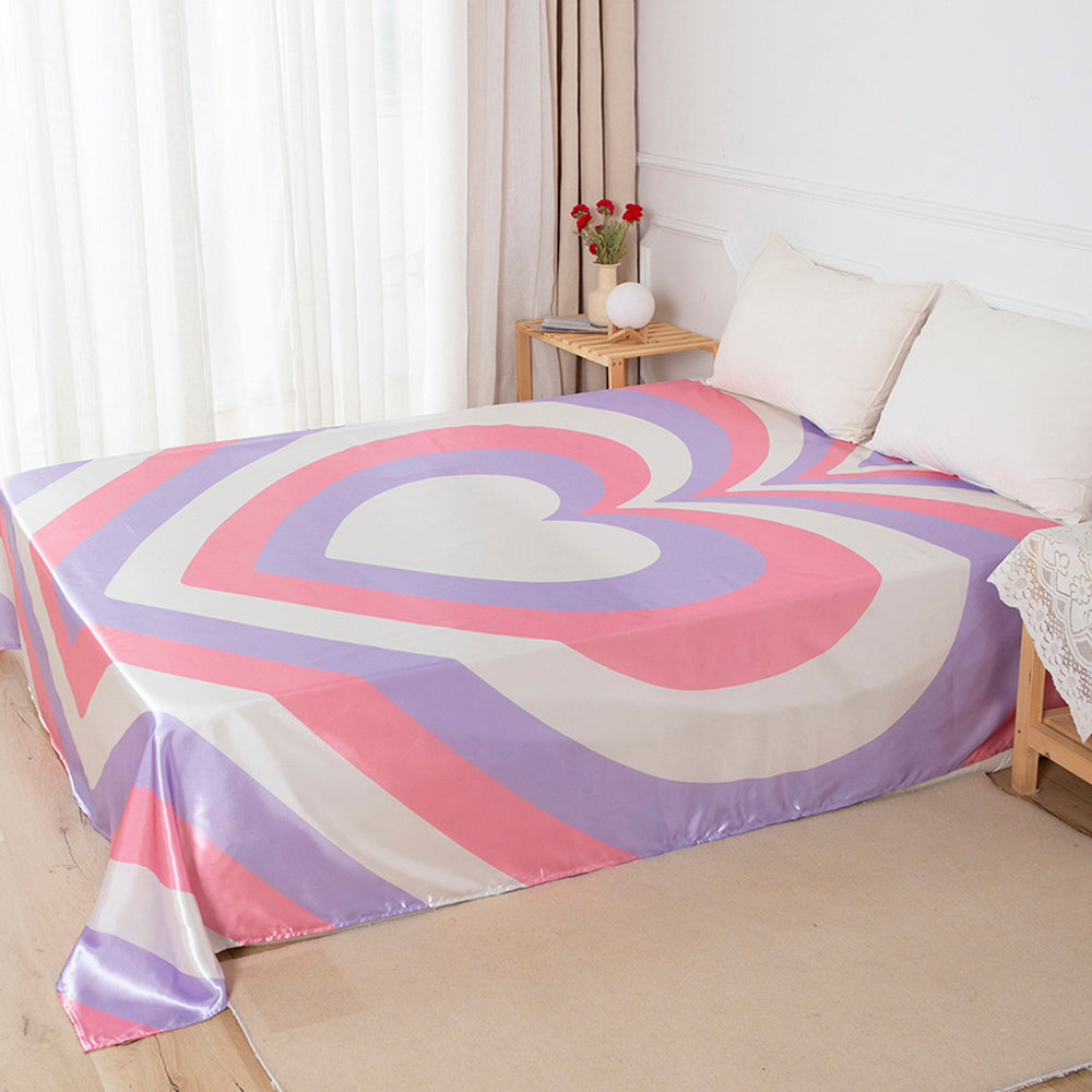 3D Pink Purple Heart Love Quilt Cover Set Bedding Set Duvet Cover Pillowcases 716- Jess Art Decoration