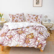 3D Floral Daisy Hand Drawn Quilt Cover Set Bedding Set Duvet Cover Pillowcases 588- Jess Art Decoration