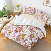 3D Floral Daisy Hand Drawn Quilt Cover Set Bedding Set Duvet Cover Pillowcases 588- Jess Art Decoration