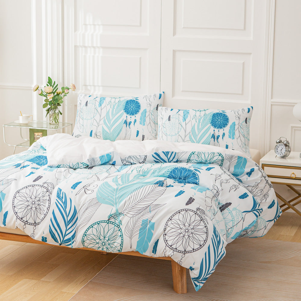 3D Blue Dreamcatcher Quilt Cover Set Bedding Set Duvet Cover Pillowcases 597- Jess Art Decoration