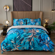 3D Blue Leaves Quilt Cover Set Bedding Set Duvet Cover Pillowcases 510- Jess Art Decoration