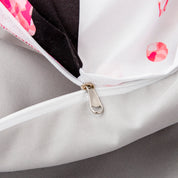 3D Pink Heart Black Stripe Quilt Cover Set Bedding Set Duvet Cover Pillowcases 514- Jess Art Decoration