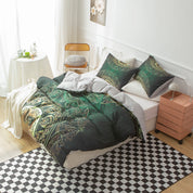 3D Medallion Green Gold Ethnic Style Quilt Cover Set Bedding Set Duvet Cover Pillowcases 544- Jess Art Decoration