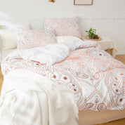 3D Medallion Pink Gold Ethnic Style Quilt Cover Set Bedding Set Duvet Cover Pillowcases 545- Jess Art Decoration