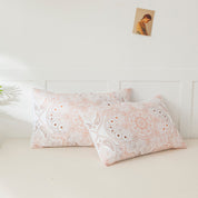 3D Medallion Pink Gold Ethnic Style Quilt Cover Set Bedding Set Duvet Cover Pillowcases 545- Jess Art Decoration