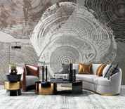 3D Wood Grain Gray Line Wall Mural Wallpaper YXL 456- Jess Art Decoration