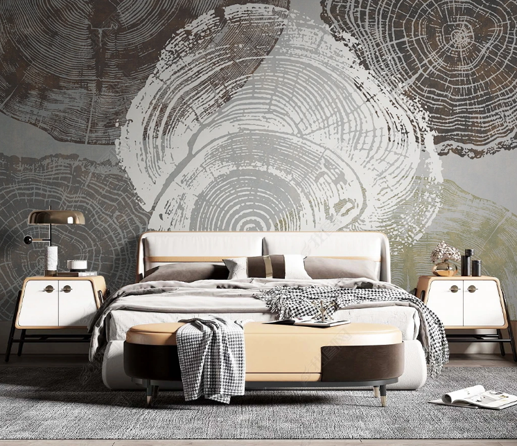 3D Wood Grain Gray Line Wall Mural Wallpaper YXL 456- Jess Art Decoration