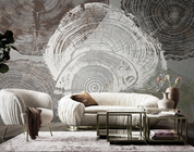 3D Wood Grain Gray Line Wall Mural Wallpaper YXL 456- Jess Art Decoration