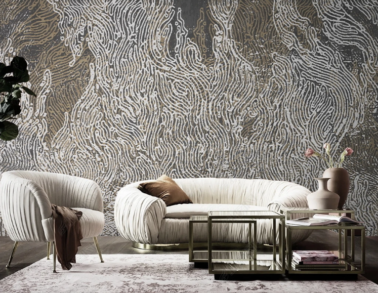 3D Abstract Line Gray Wall Mural Wallpaper YXL 457- Jess Art Decoration