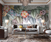 3D Floral Leaf Selva Butterfly Plant Wall Mural Wallpaper YXL 465- Jess Art Decoration