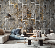 3D Retro Wood Grain Rectangle Wall Mural Wallpaper YXL 472- Jess Art Decoration