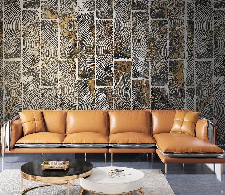 3D Retro Wood Grain Rectangle Wall Mural Wallpaper YXL 472- Jess Art Decoration