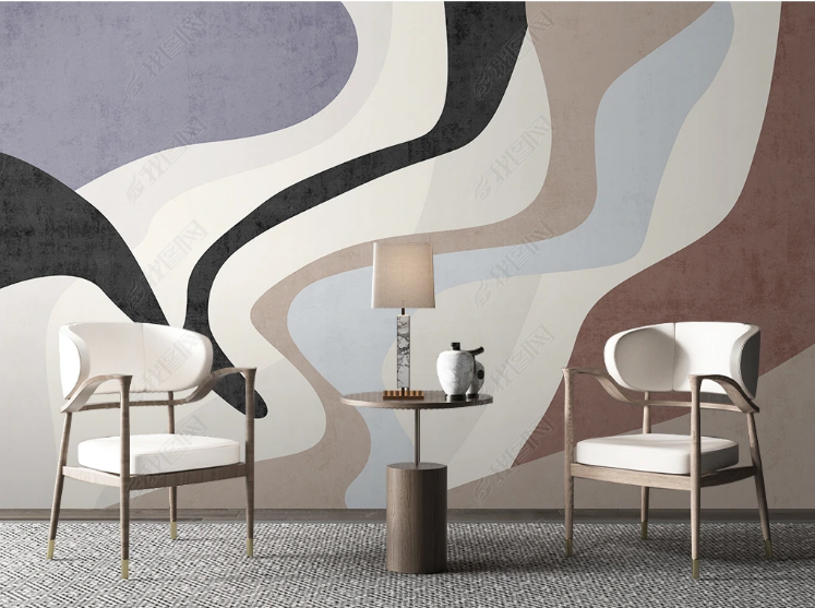 3D Abstract Line Wave Wall Mural Wallpaper YXL 491- Jess Art Decoration