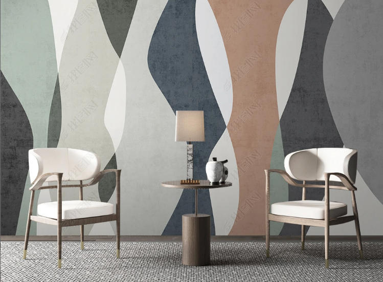 3D Abstract Line Wave Geometric Wall Mural Wallpaper YXL 492- Jess Art Decoration