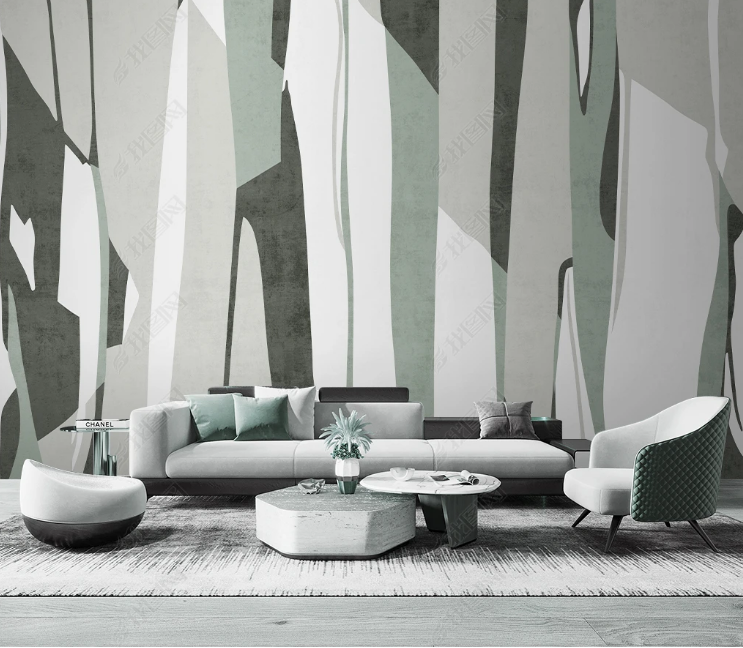 3D Abstract Line Geometric Wall Mural Wallpaper YXL 493- Jess Art Decoration