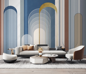 3D Geometric Line Ellipse Wall Mural Wallpaper YXL 495- Jess Art Decoration