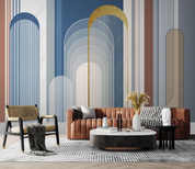 3D Geometric Line Ellipse Wall Mural Wallpaper YXL 495- Jess Art Decoration