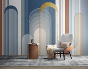 3D Geometric Line Ellipse Wall Mural Wallpaper YXL 495- Jess Art Decoration