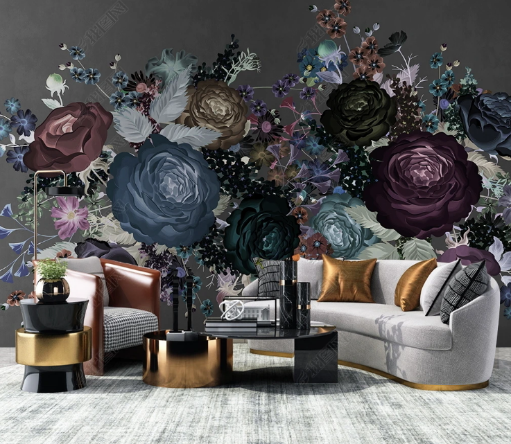 3D Selva Leaf Floral Modena Plant Wall Mural Wallpaper YXL 508- Jess Art Decoration
