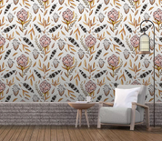 3D Floral Leaf Plant Wall Wall Mural Wallpaper YXL 547- Jess Art Decoration