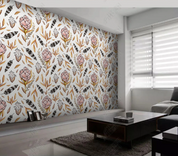 3D Floral Leaf Plant Wall Wall Mural Wallpaper YXL 547- Jess Art Decoration