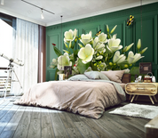 3D Flowers Lily Butterfly Wall Wall Mural Wallpaper YXL 552- Jess Art Decoration