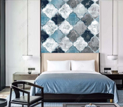 3D Retro Geometric Rhombus Square Wall Mural Wallpaper YXL 568- Jess Art Decoration