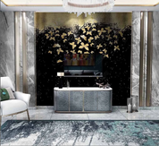 3D Animal Sandstone Butterfly Golden Wall Mural Wallpaper YXL 577- Jess Art Decoration