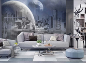 3D Urban Architecture The Earth Gray Wall Mural Wallpaper YXL 583- Jess Art Decoration